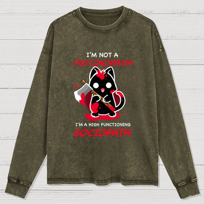 Psychopath Washed Long Sleeve Tee