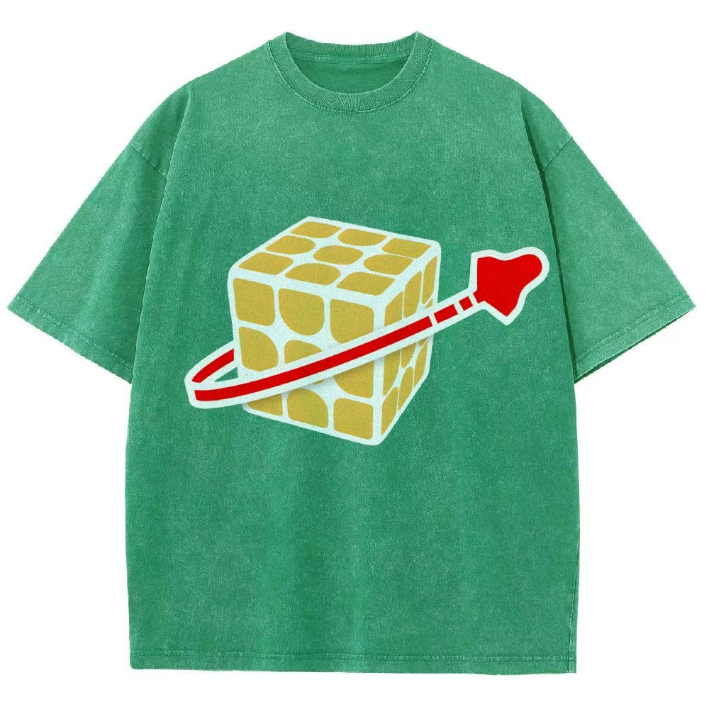 Cubeman Vintage Distressed T-shirt