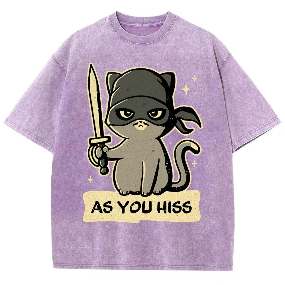 As You Hiss Vintage Distressed T-shirt