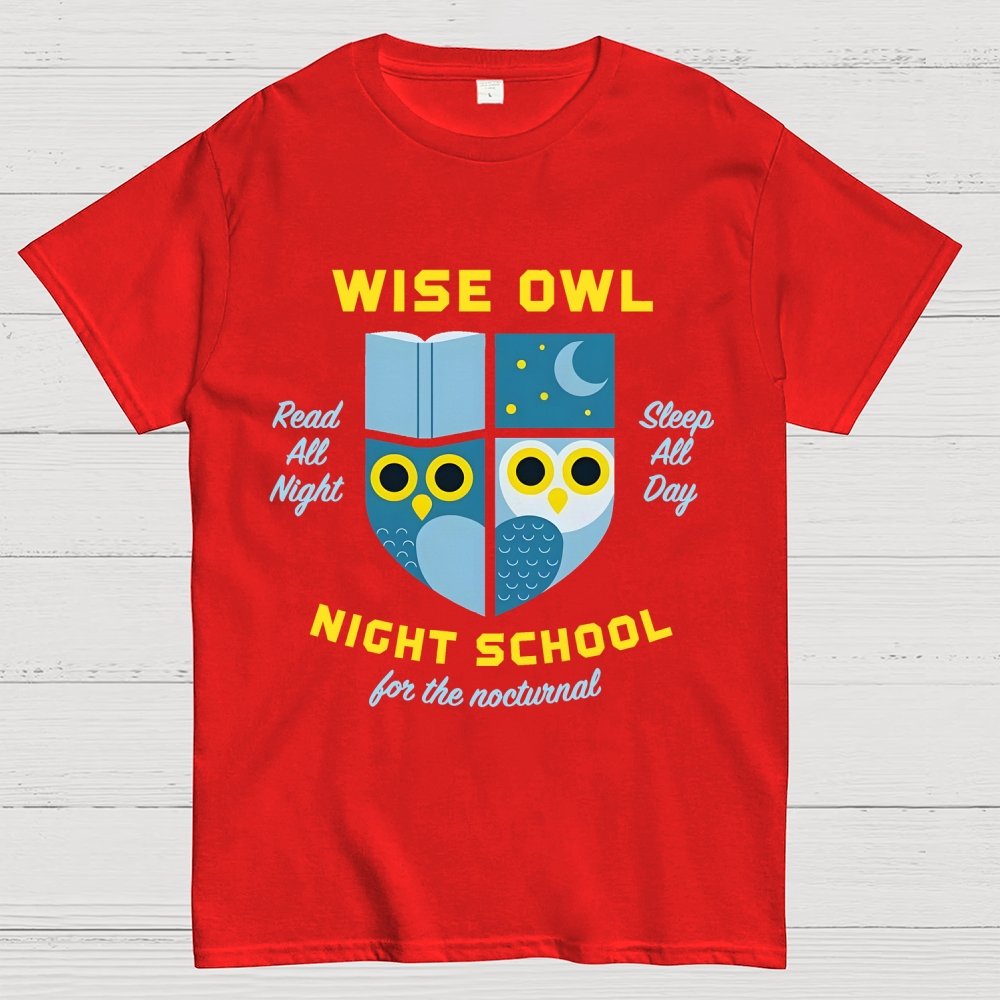 Wise Owl Night School Unisex Geek T-Shirt