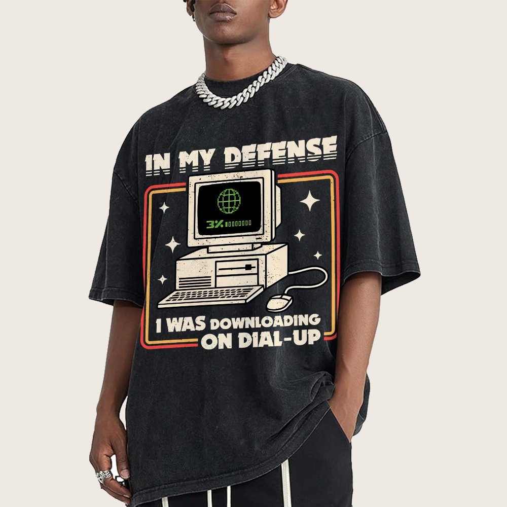 Defense Protocol Dial-Up Vintage Distressed T-shirt