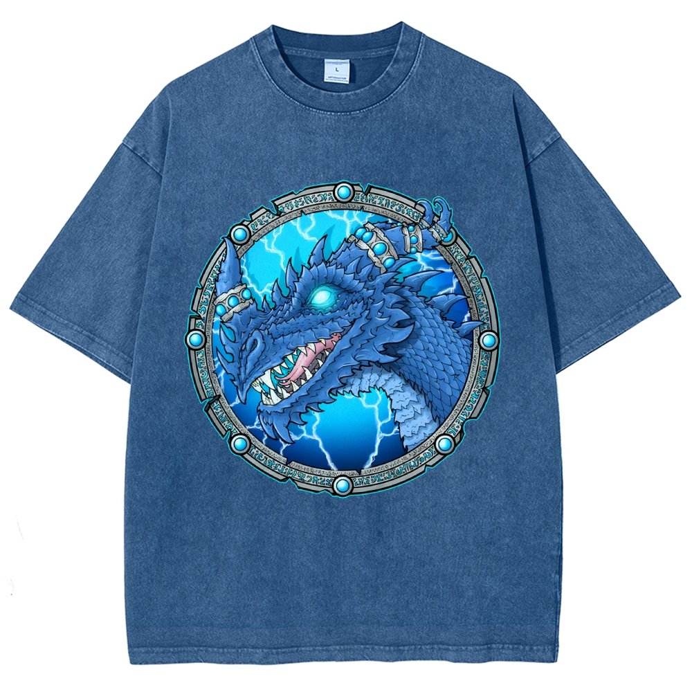 Blue Dragon Vintage Distressed T-shirt