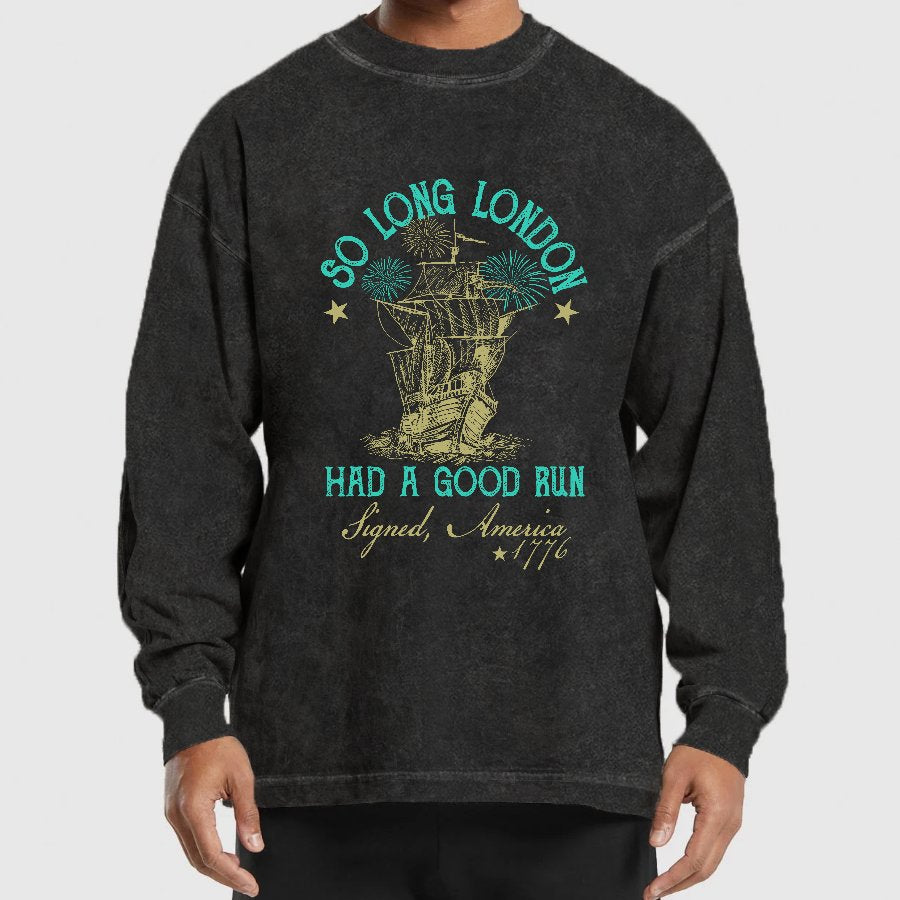 So Long London Washed Long Sleeve Tee