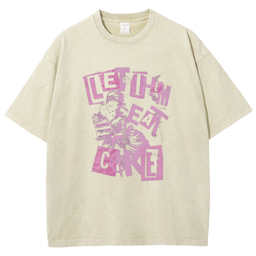 Let Them Eat Cake Vintage Distressed T-shirt