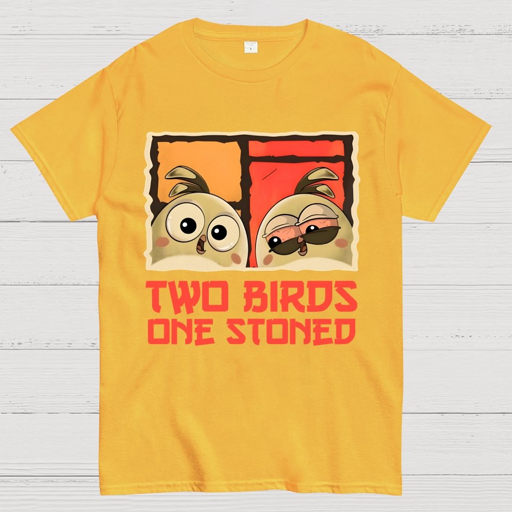 Two Birds One Stoned Unisex Geek T-Shirt