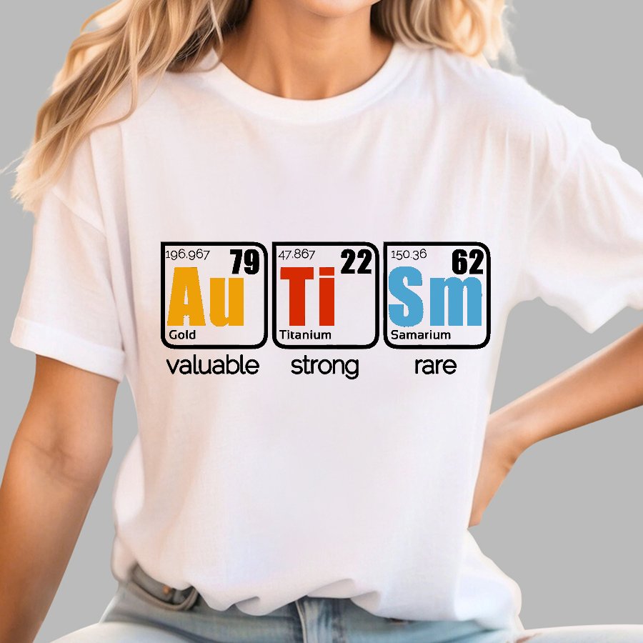 Valuable, Strong, Rare: Autism in Elements Geek T-Shirt