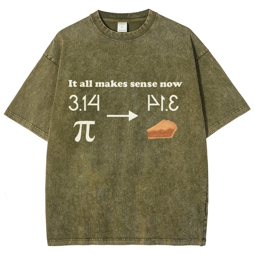 It All Makes Sense Now Pi Vintage Distressed T-shirt