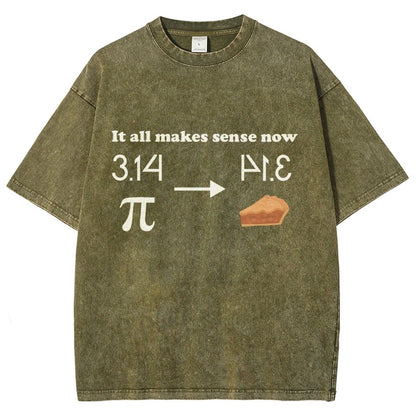 It All Makes Sense Now Pi Vintage Distressed T-shirt
