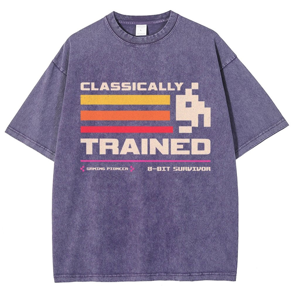 Classically Trained for Retro Gamers Vintage Distressed T-shirt
