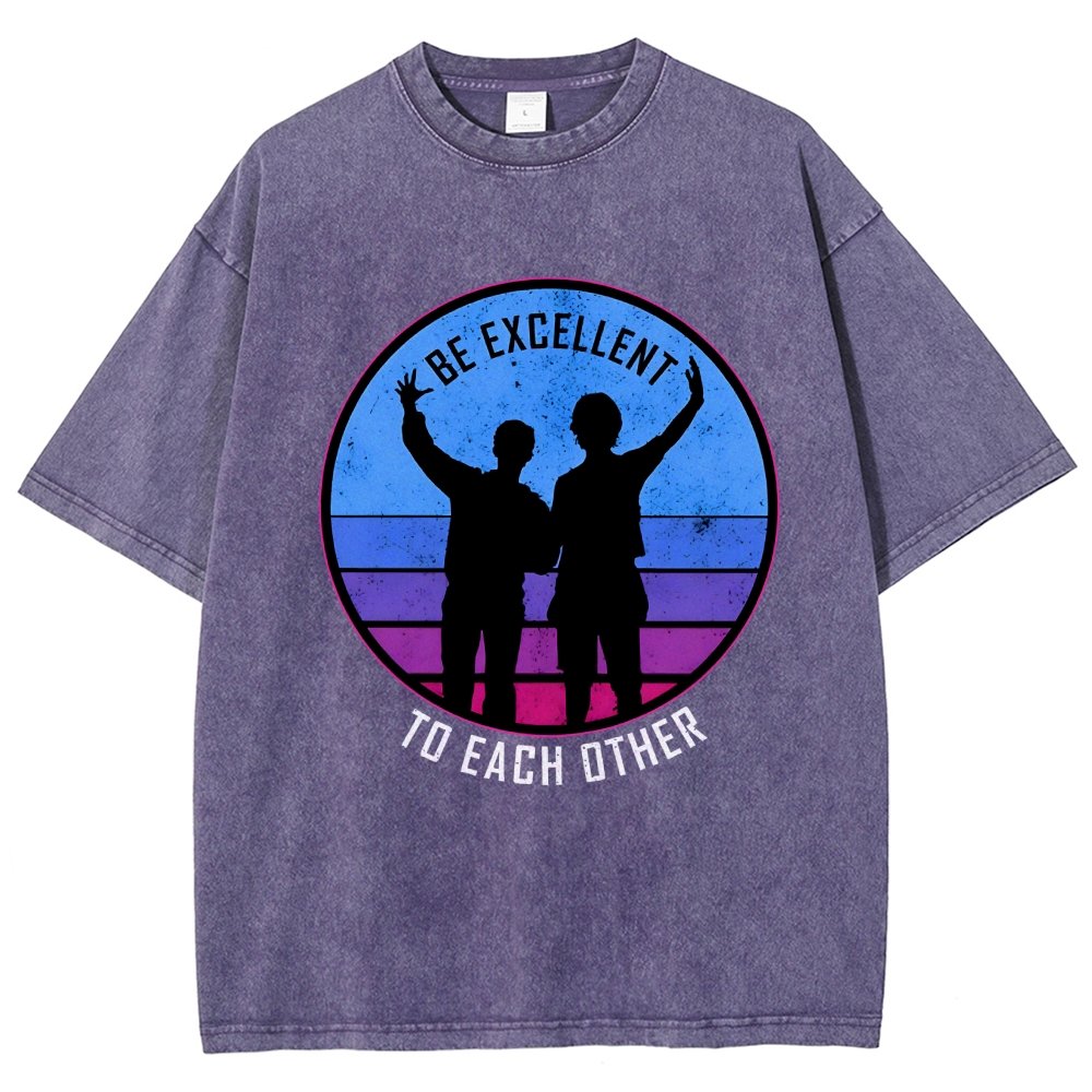 Be Excellent To Each Other 80s Vintage Distressed T-shirt