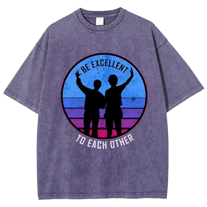 Be Excellent To Each Other 80s Vintage Distressed T-shirt