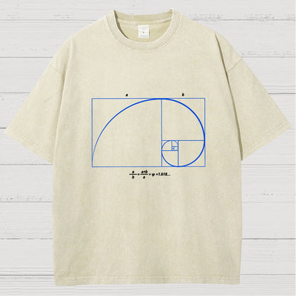 Fibonacci Shirt ∙ Math Art ∙ Science Engineer Vintage Distressed T-shirt