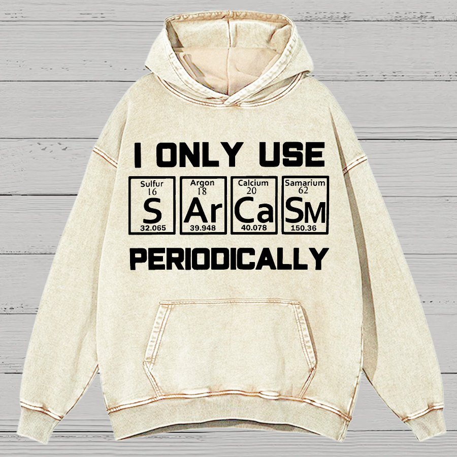 Sarcasm Periodic Table Element Shirt Weird Science Joke Vintage Distressed Hoodie