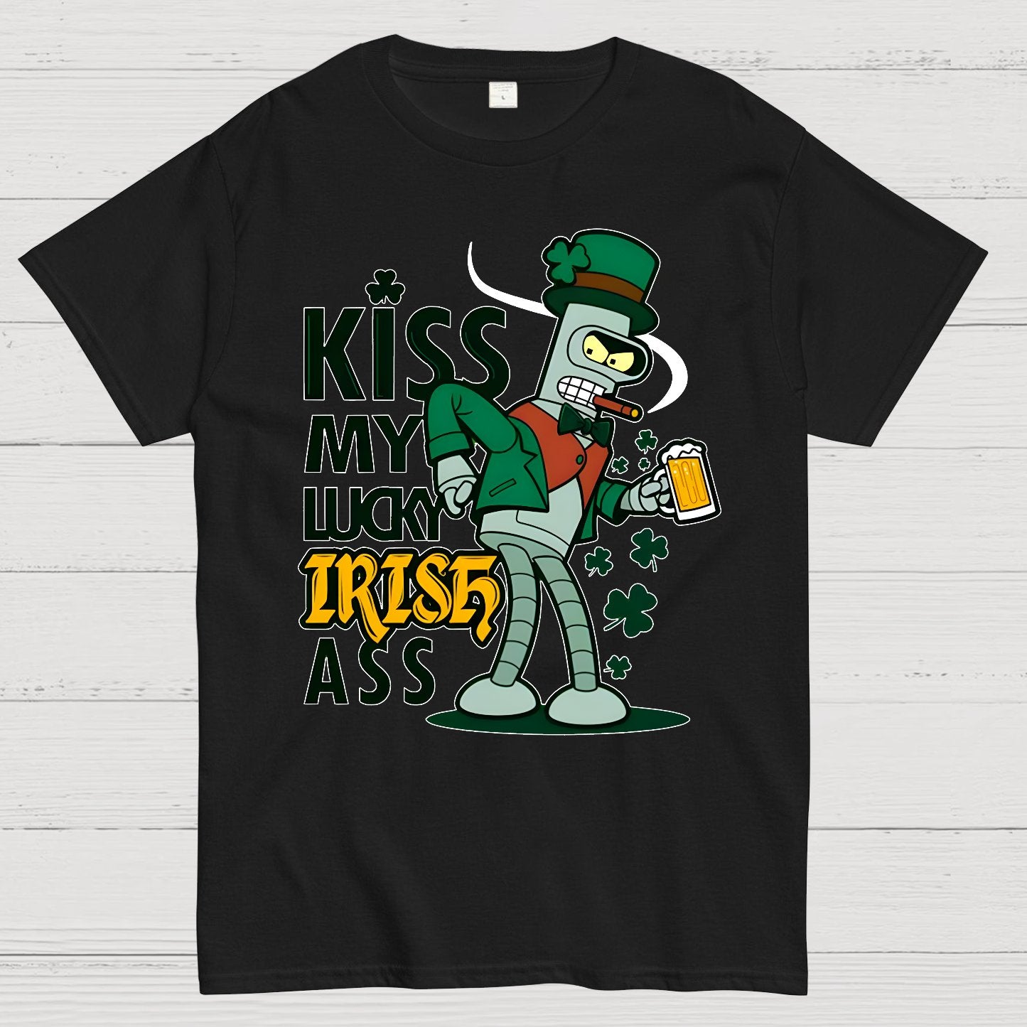 Kiss my Lucky Irish-St. Patrick's Day Geek T-Shirt