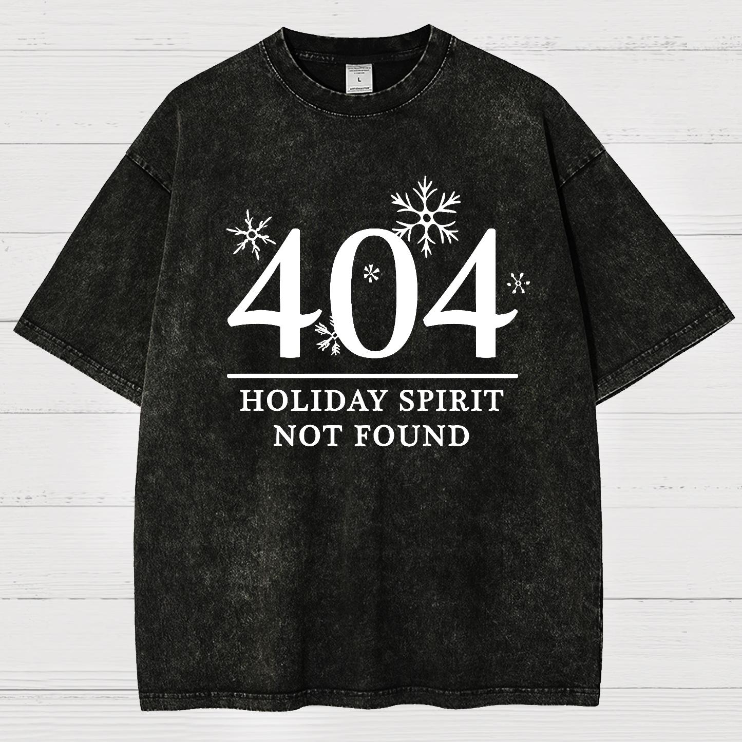 404 Holiday Spirit Not Found Vintage Distressed T-shirt