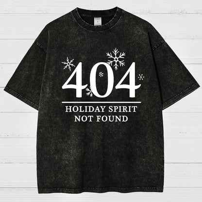 404 Holiday Spirit Not Found Vintage Distressed T-shirt