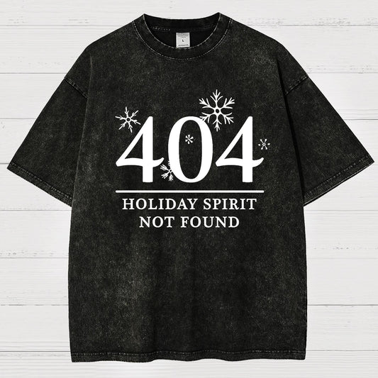 404 Holiday Spirit Not Found Vintage Distressed T-shirt