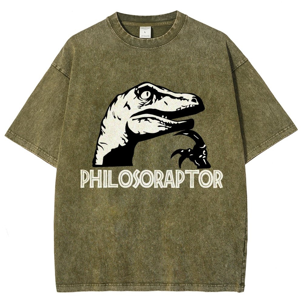 Philosoraptor Vintage Distressed T-shirt