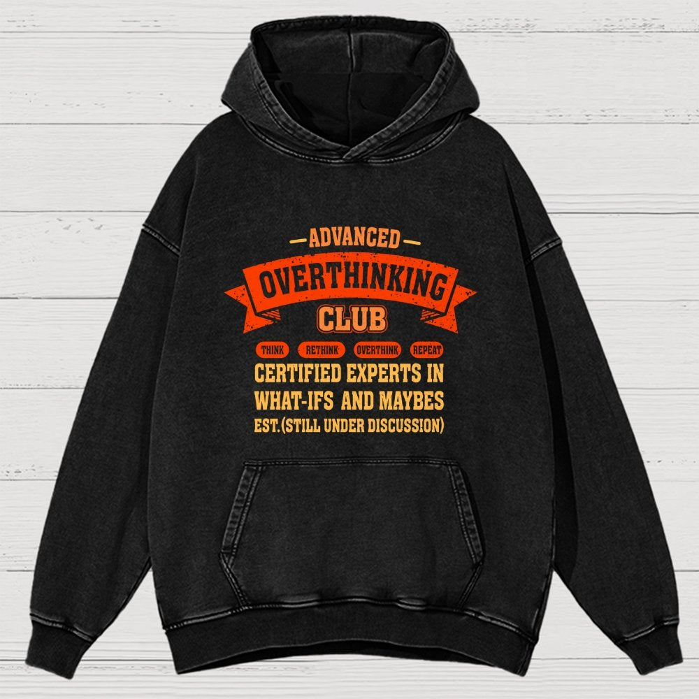 Overthinking Mode ON! Vintage Distressed Hoodie
