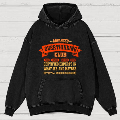 Overthinking Mode ON! Vintage Distressed Hoodie