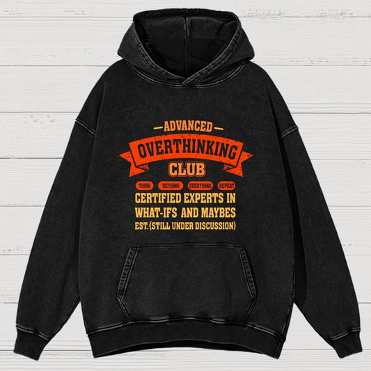 Overthinking Mode ON! Vintage Distressed Hoodie