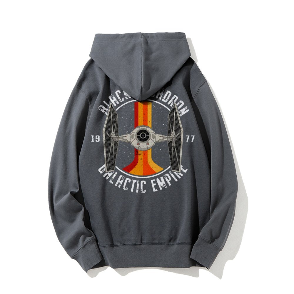 Vintage Squadron Printed Back Unisex Cotton Hoodie