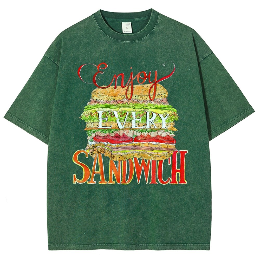 Enjoy Every Sandwich  Vintage Distressed T-shirt