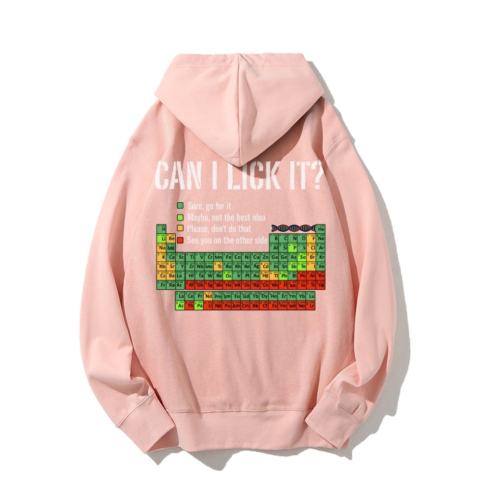 Can I Lick It Printed Back Unisex Cotton Hoodie