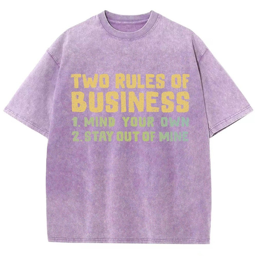 Two Rules of Business Vintage Distressed T-shirt