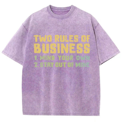 Two Rules of Business Vintage Distressed T-shirt