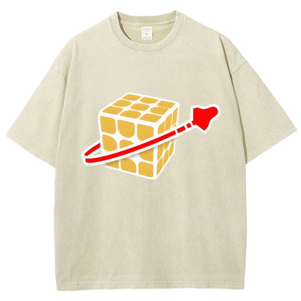 Cubeman Vintage Distressed T-shirt