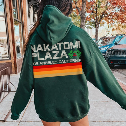 Retro Plaza Printed Back Unisex Cotton Hoodie