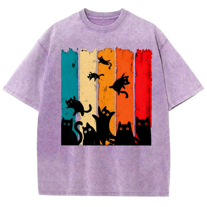 Retro Kitty Chaos Vintage Distressed T-shirt