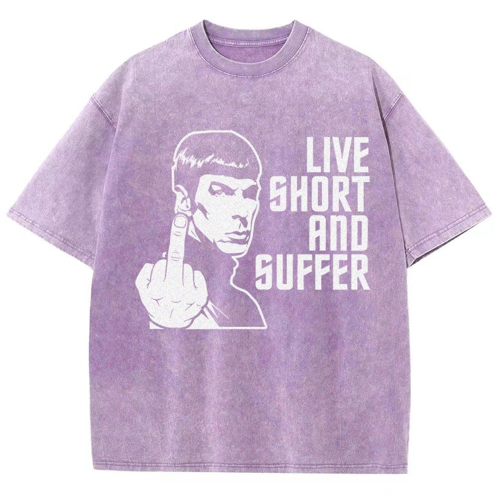 Live Short and Suffer Vintage Distressed T-shirt