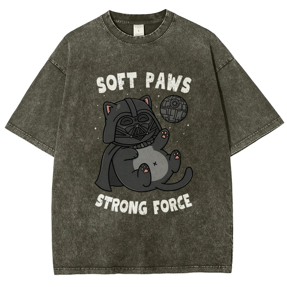 Soft Paws Strong Force Vintage Distressed T-shirt