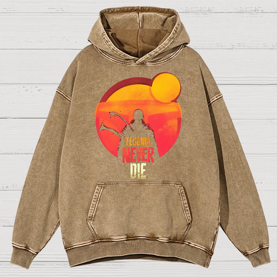 Legends Never Die Vintage Distressed Hoodie