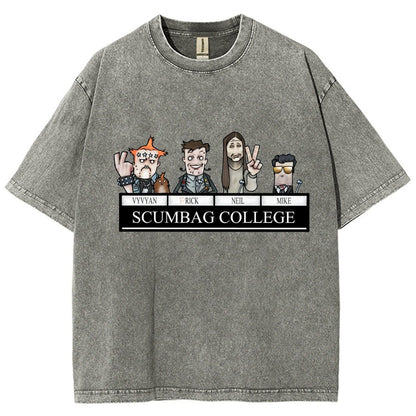 Cool Crew Scumbag College by HappyToast Vintage Distressed T-shirt