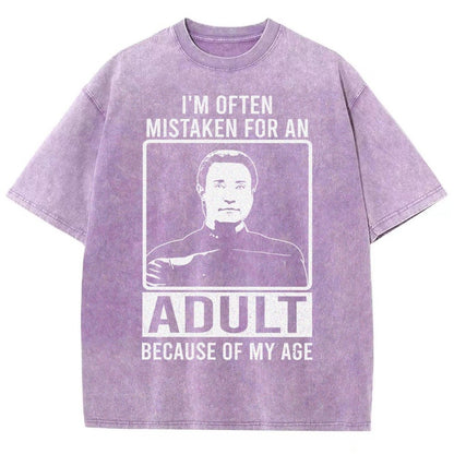 I'm Often Mistaken For An Adult Because Of My Age Vintage Distressed T-shirt