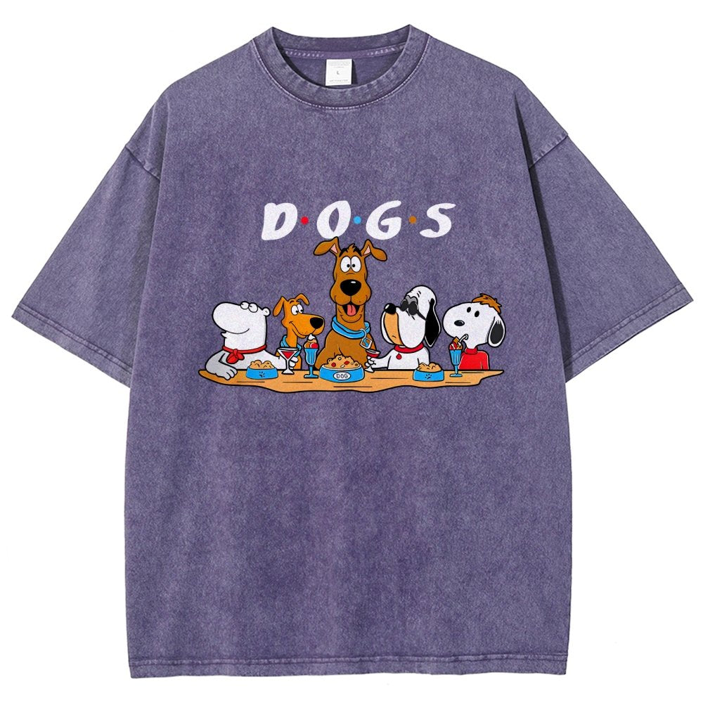 Dog Vintage Distressed T-shirt