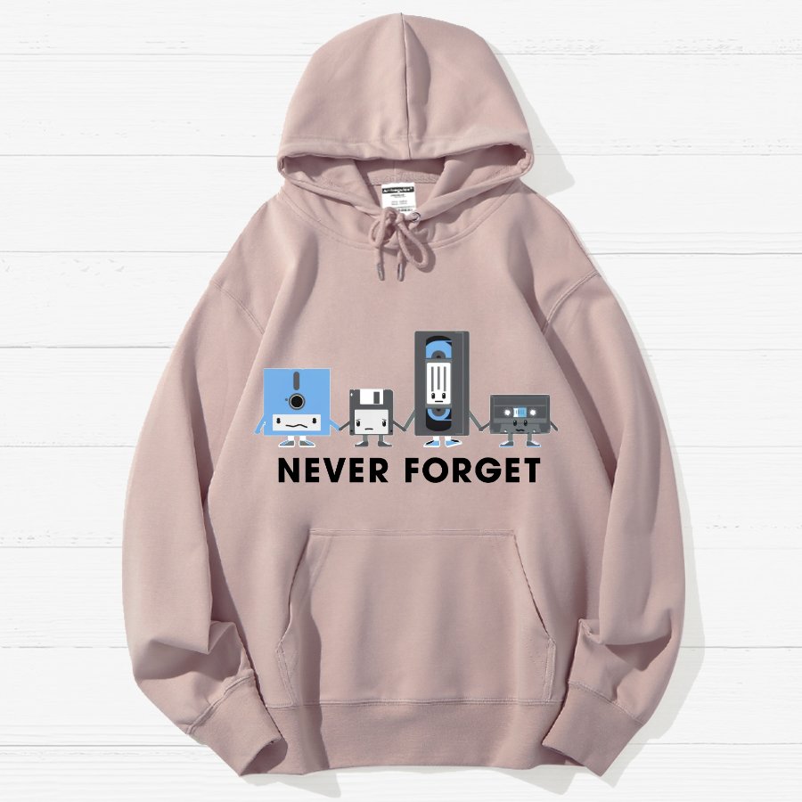 Never Forget Geek Cotton Hoodie