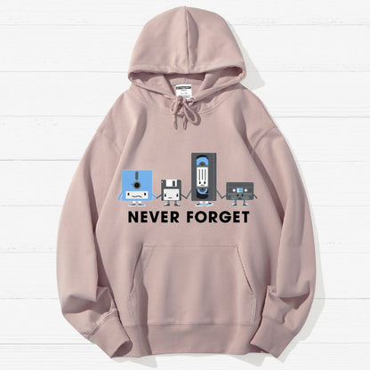 Never Forget Geek Cotton Hoodie