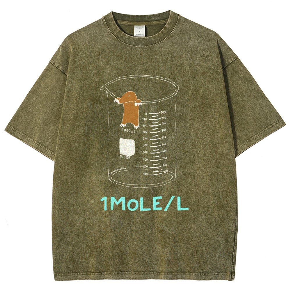 Ute One Mole Per Liter Chemistry Avogadros Day Vintage Distressed T-shirt