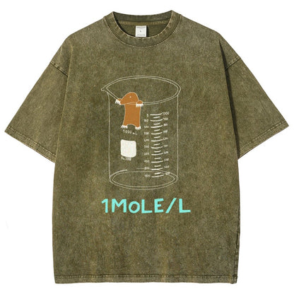 Ute One Mole Per Liter Chemistry Avogadros Day Vintage Distressed T-shirt