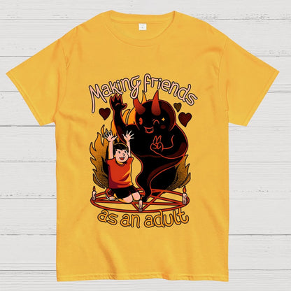 Making New Friends Satanic Ritual Geek T-Shirt