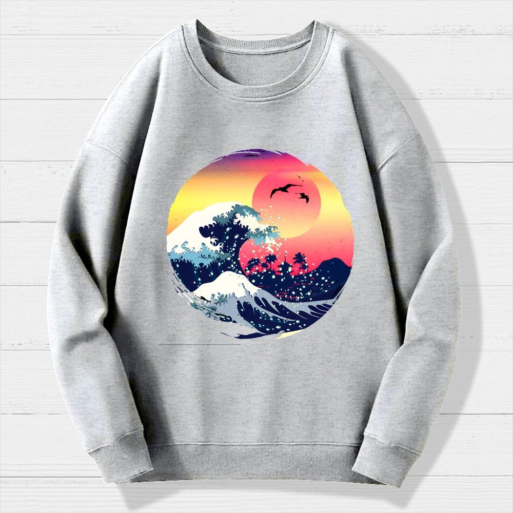 The Great Waves Geek Cotton Sweatshirt