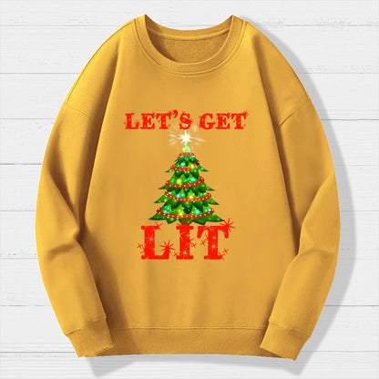 Let's Get Lit Geek Cotton Sweatshirt
