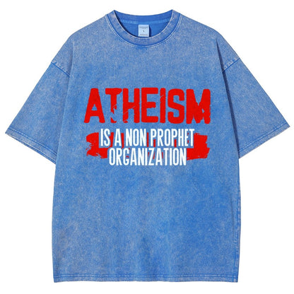 Atheism Is A Non-Prophet Organization Vintage Distressed T-shirt