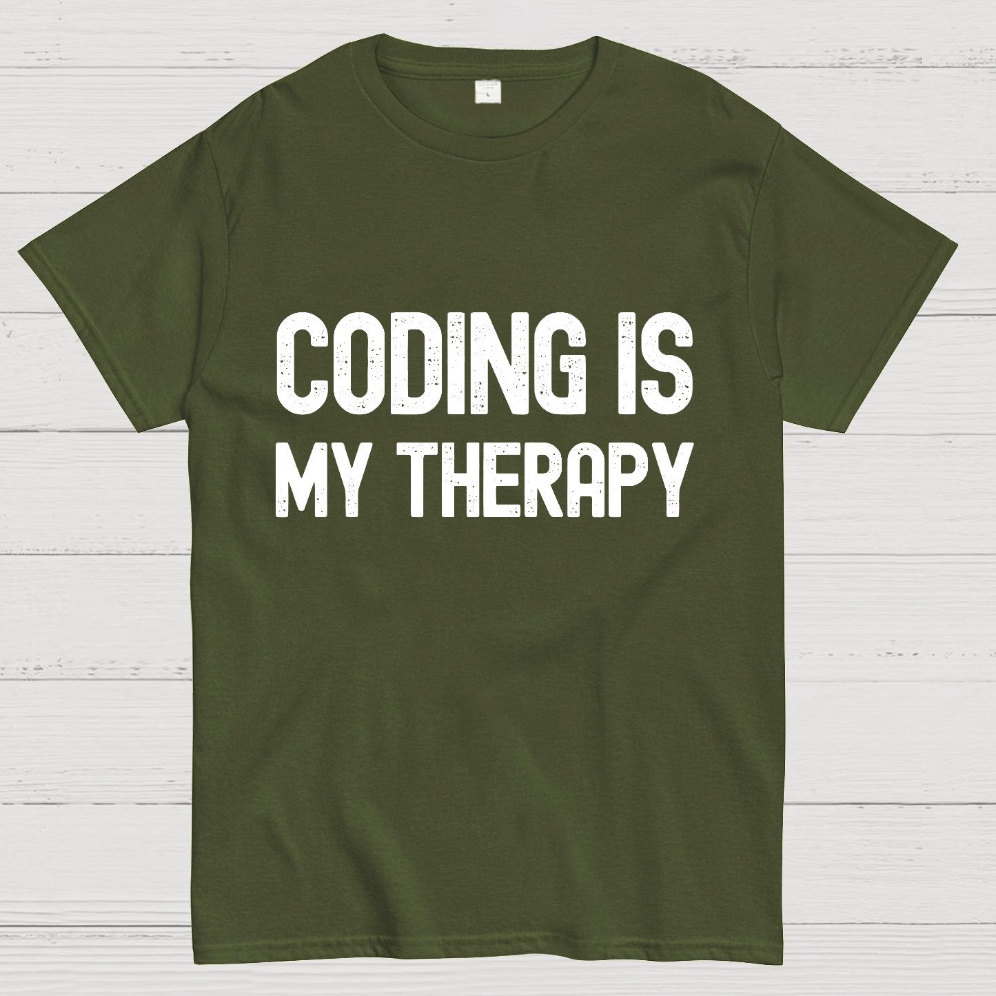 Coding Is My Therapy Geeky T-Shirt
