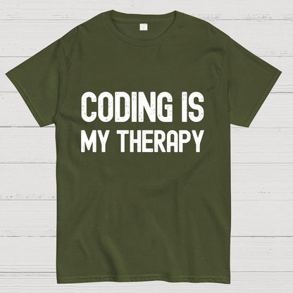Coding Is My Therapy Geeky T-Shirt