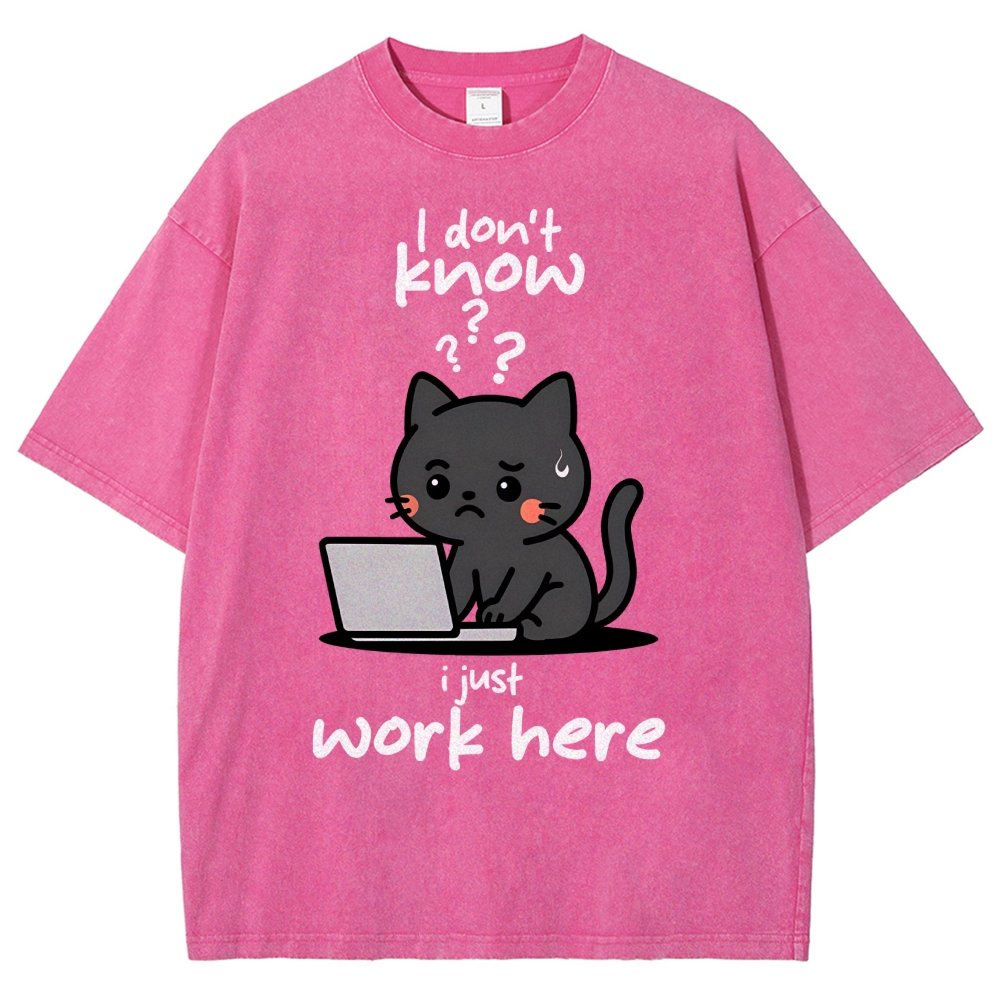 I Just Work Here Vintage Distressed T-shirt